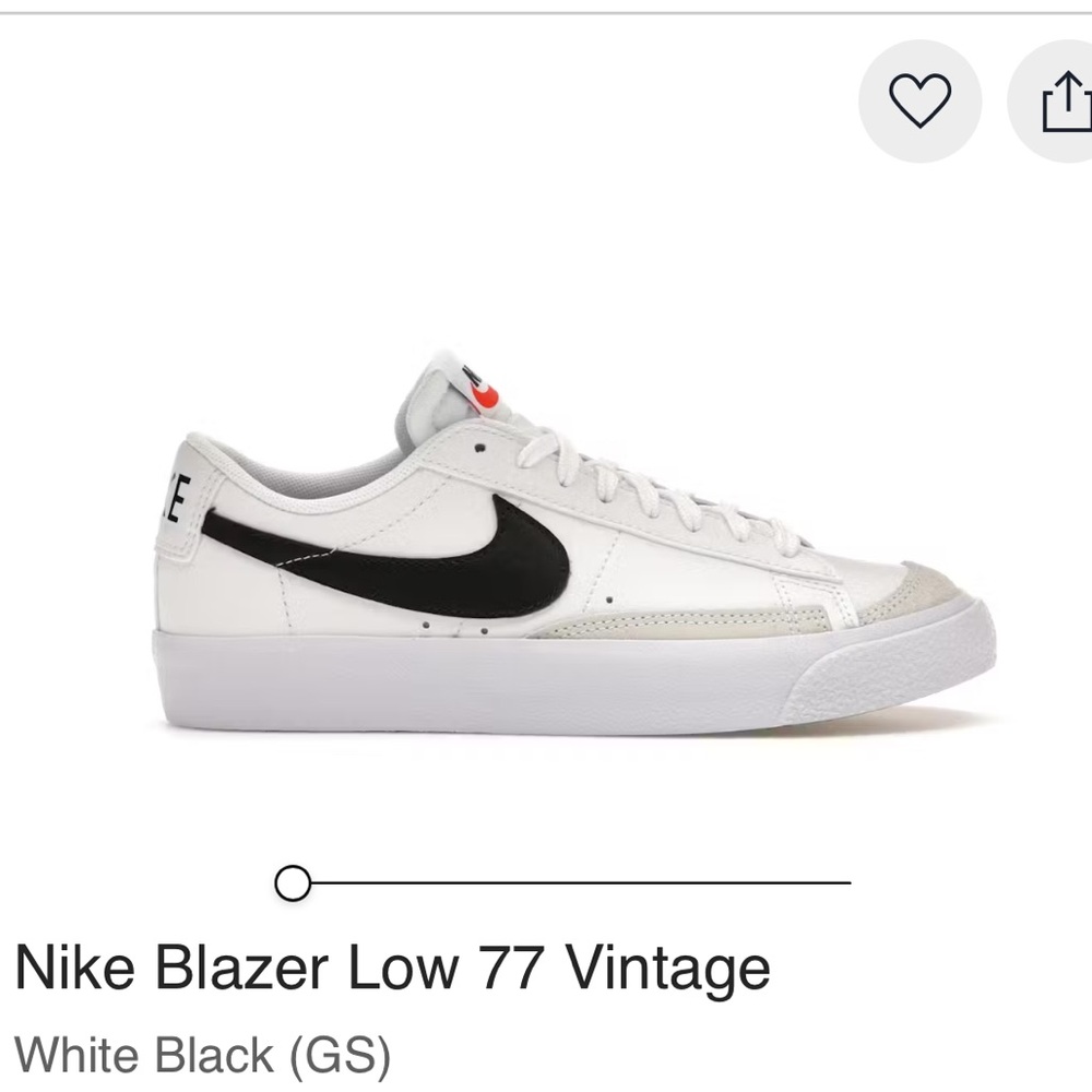 Nike Blazer Low 77 Vintage White Black Sneakers